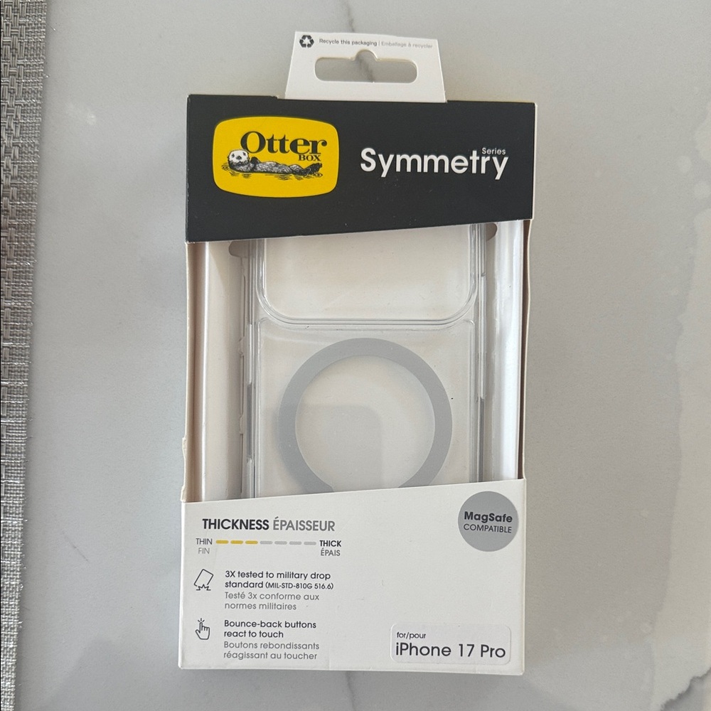 OtterBox Symmetry Series Clear Case for iPhone 17 Pro - Gray